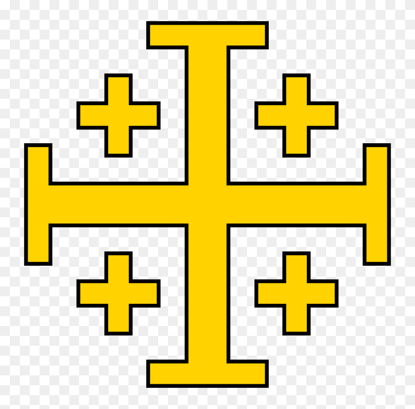 768x768 Иерусалимский Крест Клипарт Изображение Картинки - Иерусалим Клипарт