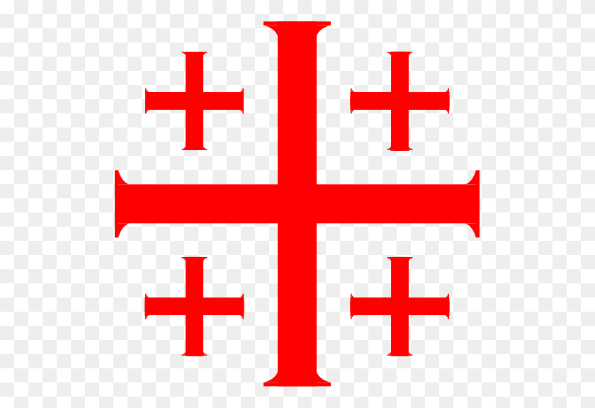 515x516 Иерусалимский Крест Святой Маргариты - Американский Красный Крест Png
