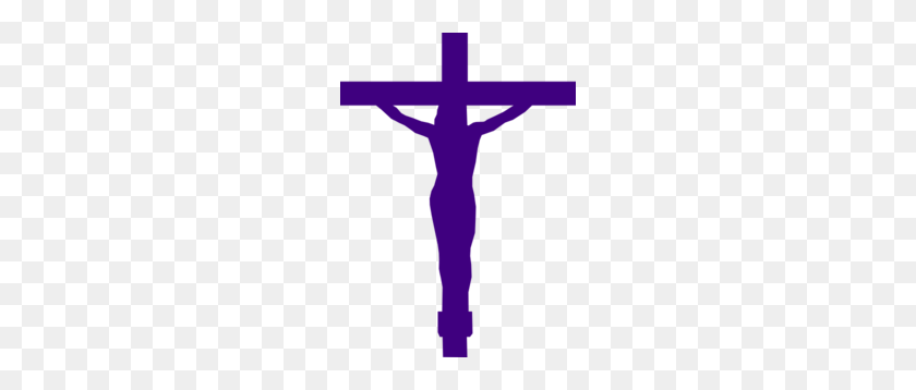 216x298 Jesus Christ On Cross Purple Clip Art - Free Resurrection Clipart
