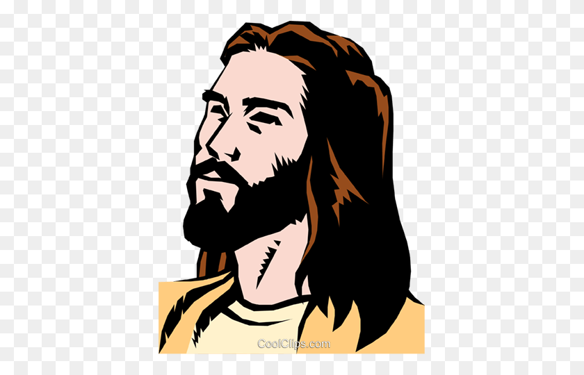 383x480 Jesus Christ Royalty Free Vector Clip Art Illustration - Jesus Is The Reason For The Season Clipart