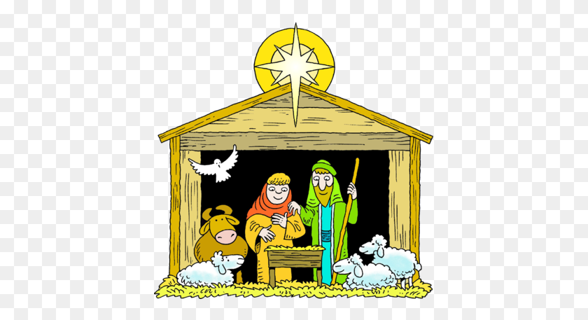 400x397 Jesus Christmas Clip Art Crafts And Arts - Nativity PNG