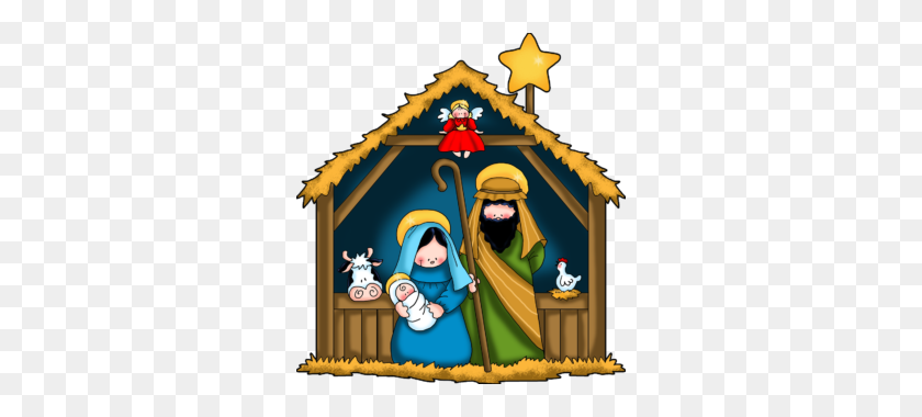 300x320 Jesus Christmas Clip Art Happy Holidays! - Childrens Christmas Program Clipart