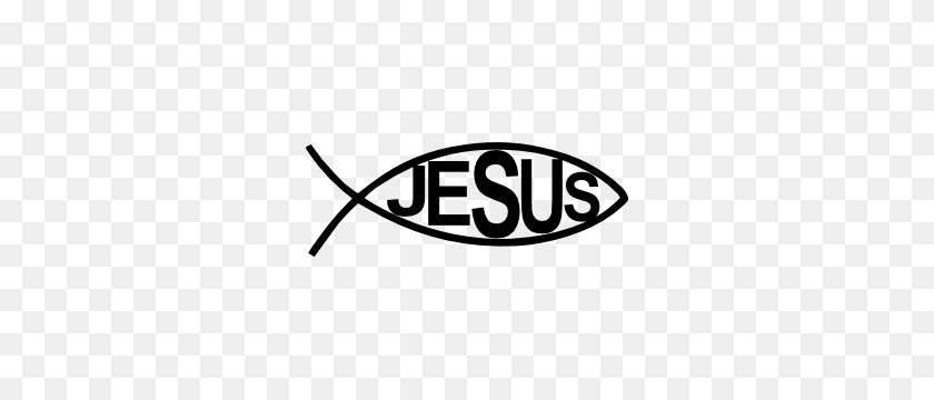 300x300 Символ Рыбы Иисус - Иисус Висит На Кресте Клипарт