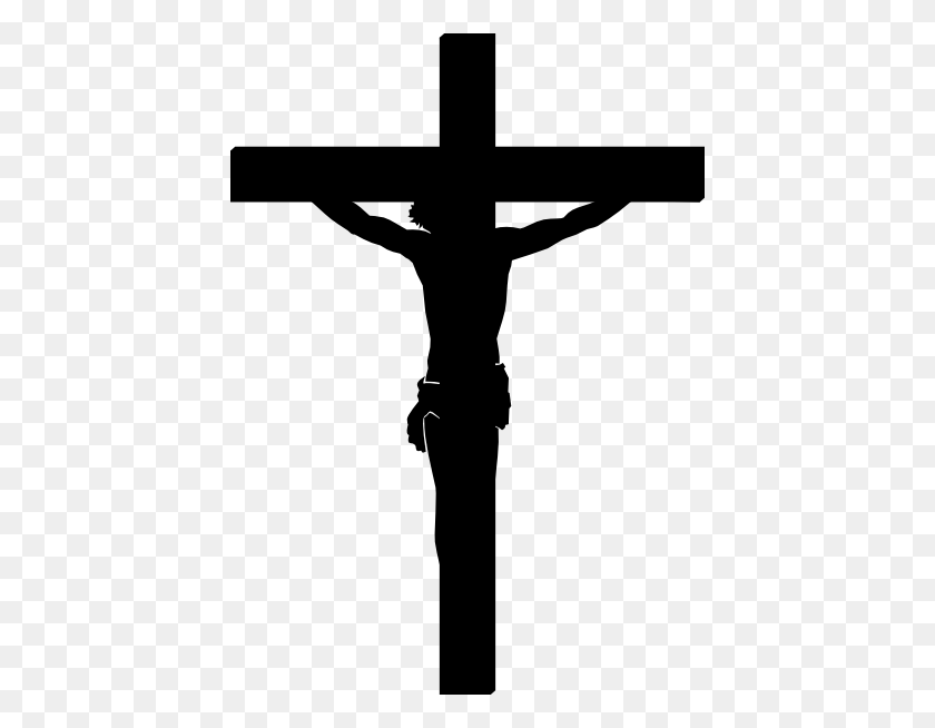 426x594 Jesus On The Cross Clip Art - Cross Outline Clipart