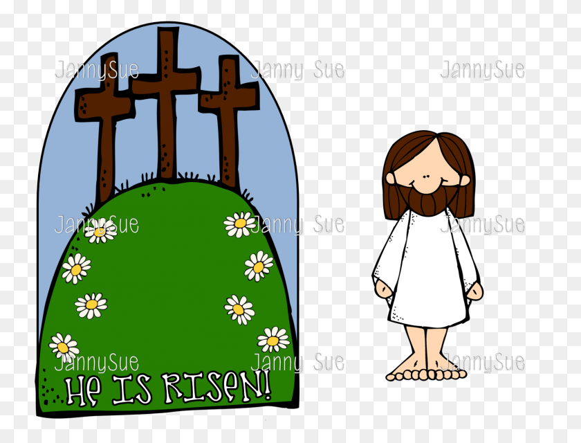 780x580 Jesus The Cross He Is Risen Easter Craft - Jesus Has Risen Clipart