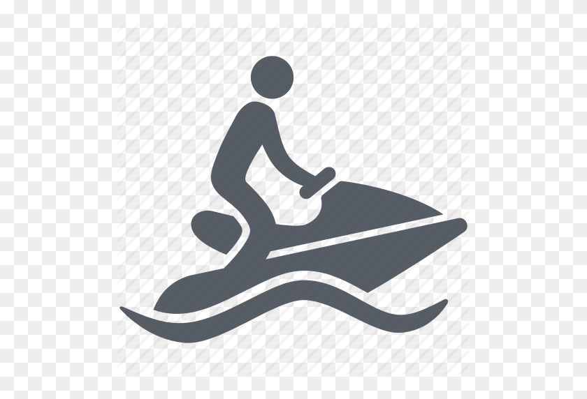512x512 Водный Мотоцикл, Люди, Скутер, Спорт, Значок Воды - Лыжный Лодка Клипарт