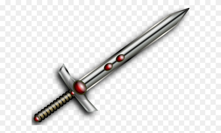 600x448 Jeweled Sword Clip Art - Missile Clipart