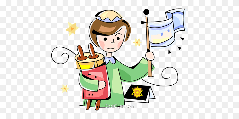 480x360 Jewish Girl With Scrolls Royalty Free Vector Clip Art Illustration - Free Clipart Girl