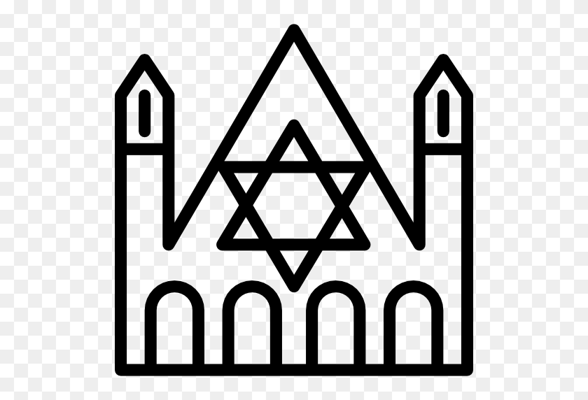 512x512 Icono Judío - Imágenes Prediseñadas De La Sinagoga