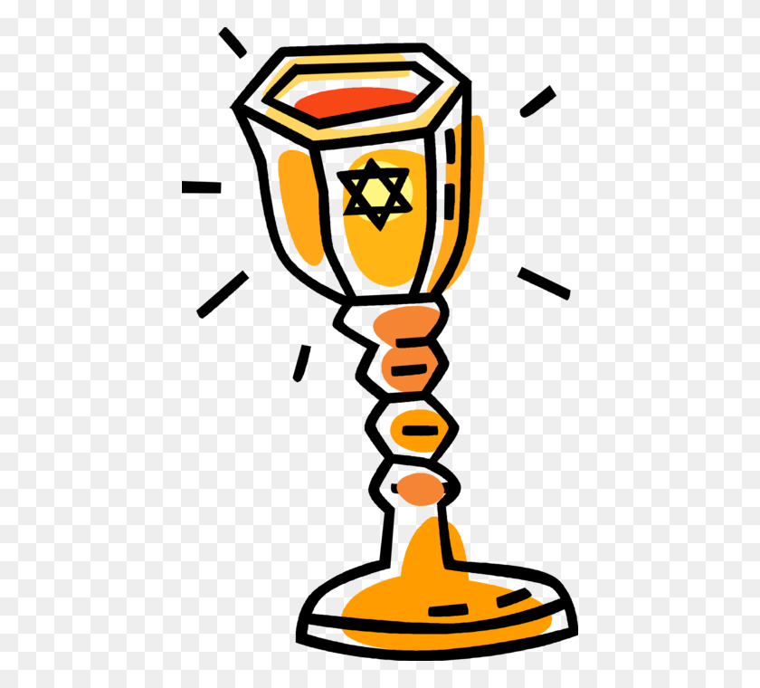 438x700 Jewish Kiddush Cup To Sanctify Shabbat - Kiddush Cup Clipart