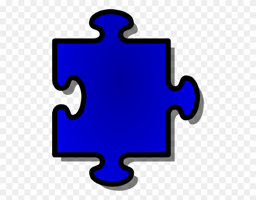 498x595 Jigsaw Blue Clip Art Free Vector - Atv Clipart
