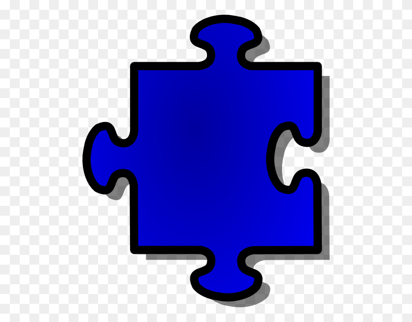 504x597 Jigsaw Blue Puzzle Piece Clip Art Free Vector - Puzzle Clip Art Free