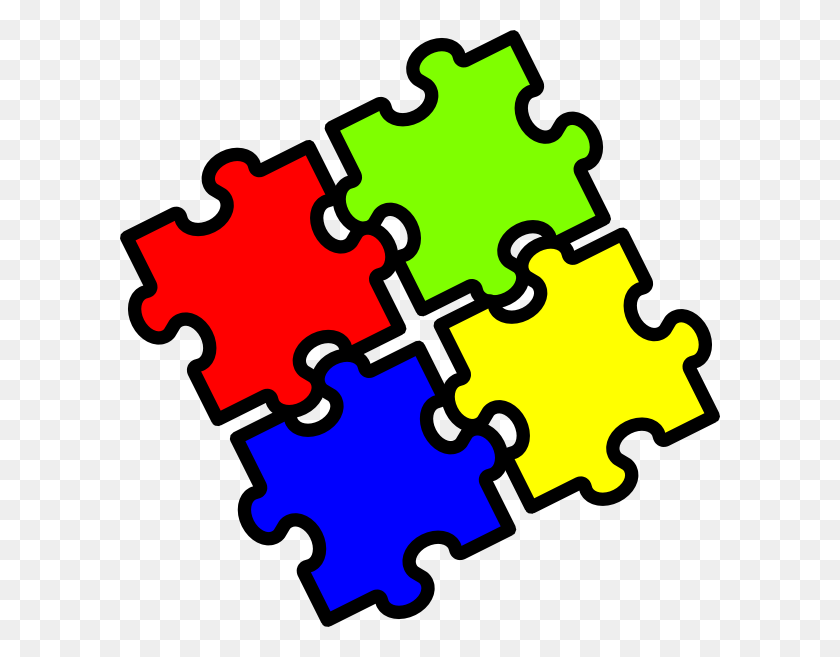 600x597 Jigsaw Fitting Together Clip Art - Together Clipart