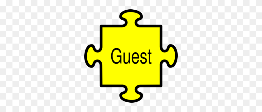 300x300 Jigsaw Guest Yellow Clip Art - Guest Clipart