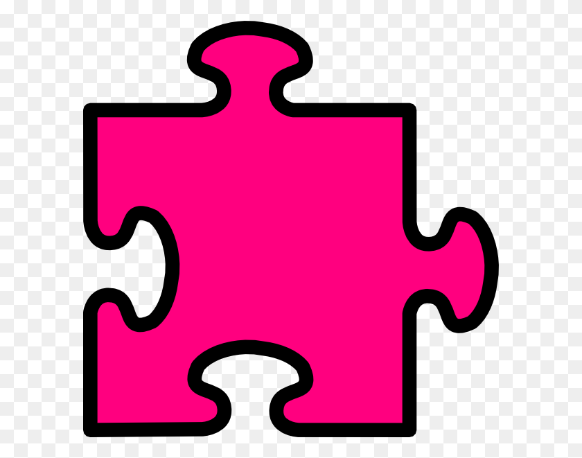 600x601 Jigsaw Pink Clip Art - Vaccine Clipart