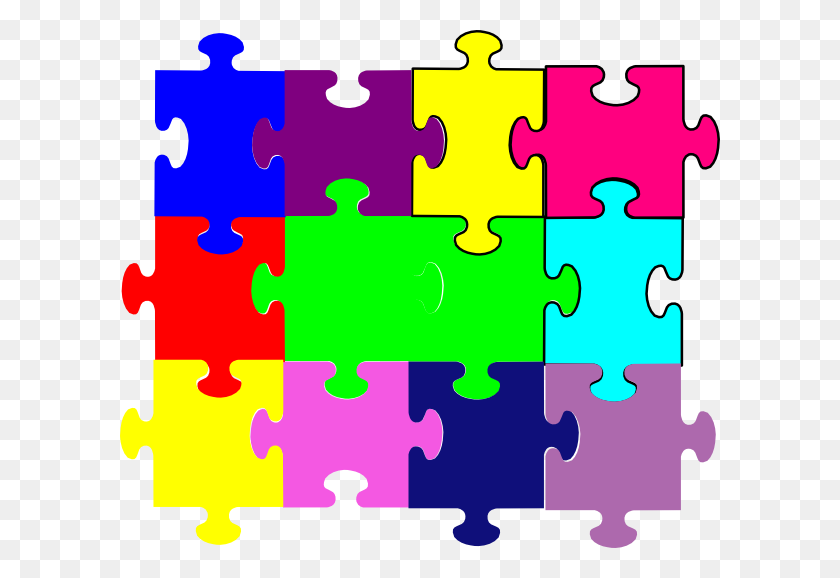 600x518 Jigsaw Puzzle Clip Art - Tetris Clipart