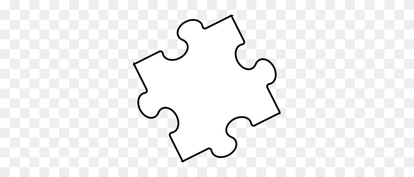 300x300 Jigsaw Puzzle Piece Clipart Vector Free For Free Download - Cherry Clipart Blanco Y Negro