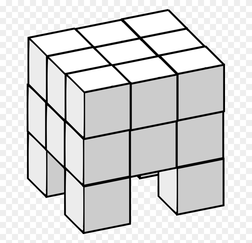661x750 Пазлы Кубик Рубика Трехмерное Пространство Кубик-Пазл - Кубик Рубика Клипарт