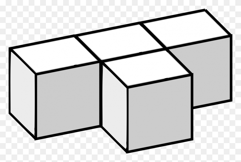 1156x750 Rompecabezas De Tetris Espacio Tridimensional Cubo De Rubik Gratis - Puzzle Clipart Blanco Y Negro