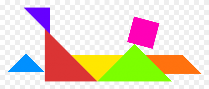 1969x750 Пазлы Треугольник Логотип Танграм - Головоломки Клипарт