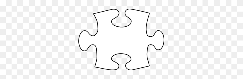 297x213 Jigsaw White Puzzle Piece Large Clip Art Bulletin Board Ideas - Puzzle Pieces Clipart Black And White