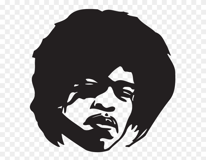600x594 Jimi Hendrix Decal - Jimi Hendrix PNG