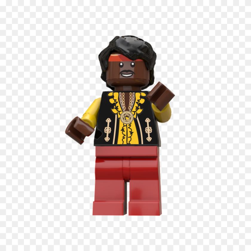 800x800 Jimi Hendrix Minifig Exclusively Made With Lego Parts And Custom - Jimi Hendrix PNG
