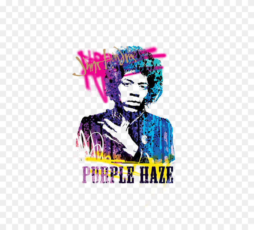 524x700 Футболка Джими Purple Haze На Продажу - Джими Хендрикс Png