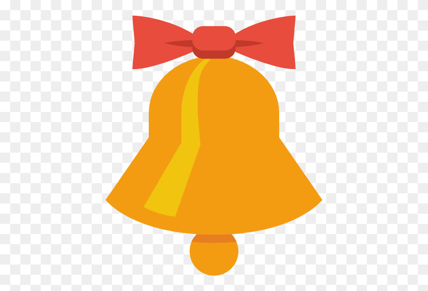 512x512 Jingle Bell Icon Christmas Flat Color Iconset - Jingle Bells PNG