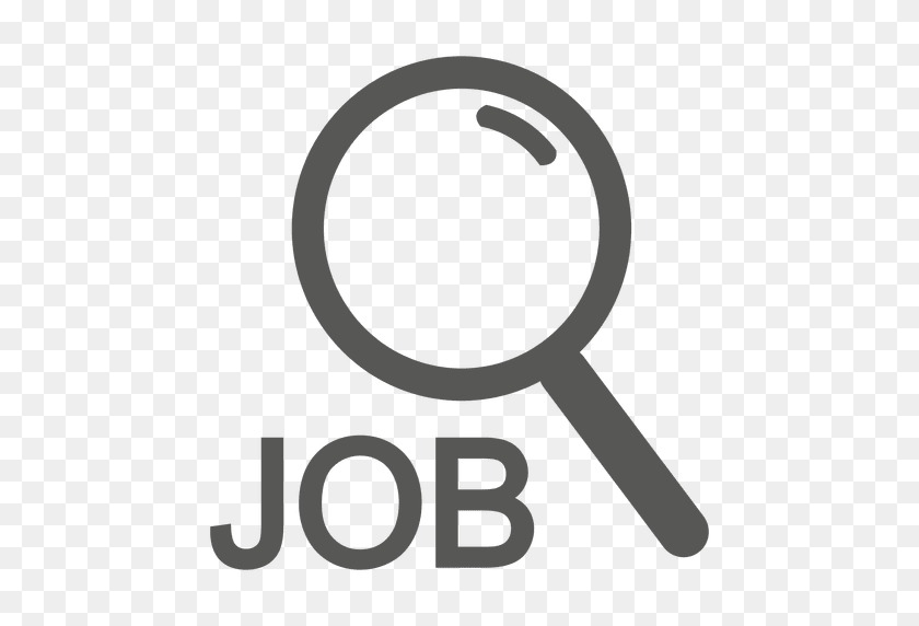 512x512 Job Magnifier Icon - White Magnifying Glass Icon PNG
