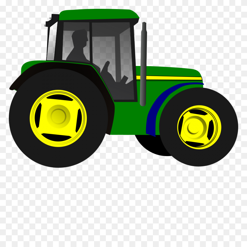 900x900 John Deere Green Tractor Clipart - Tractor Clipart