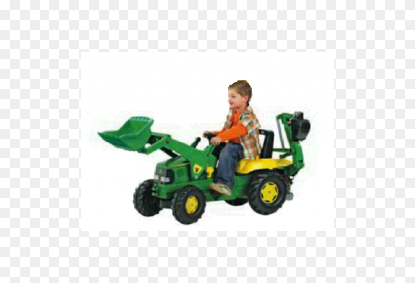 512x512 Tractor John Deere Premium Con Excavadora Cargadora Cp Ebay - Tractor John Deere Png