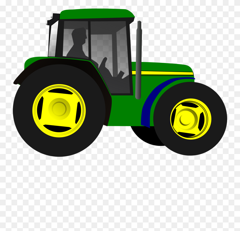 750x750 John Deere Tractor Grader Loader Agricultural Machinery Free - Tractor With Trailer Clipart