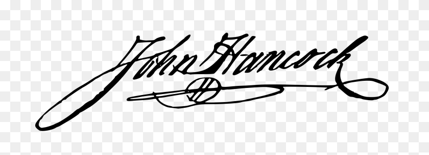 2400x754 Подпись Джона Хэнкока Иконы Png - Подпись Png