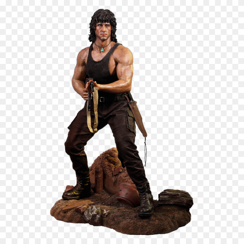 800x800 John Rambo Statue - Rambo PNG