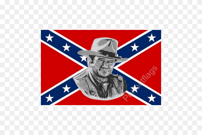 500x500 John Wayne Bandera Confederada Banderas Americanas - Bandera Confederada Png