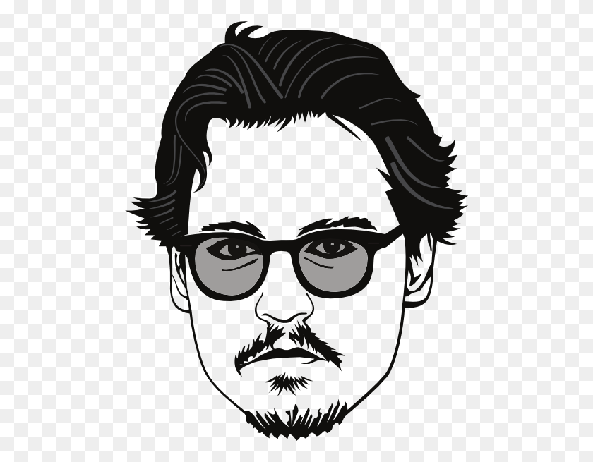 486x595 Johnny Depp Clipart - Sparrow Clipart Black And White