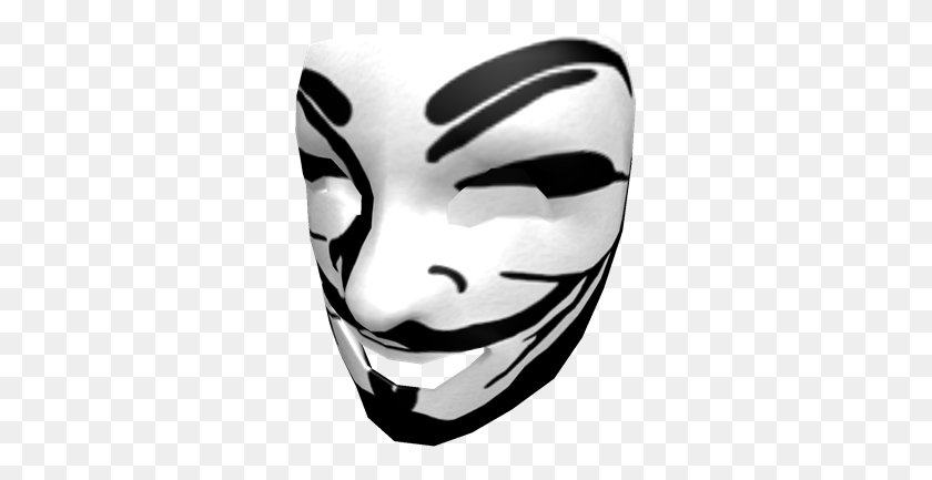 309x373 Joker Clipart Anonymous Face - Anonymous PNG