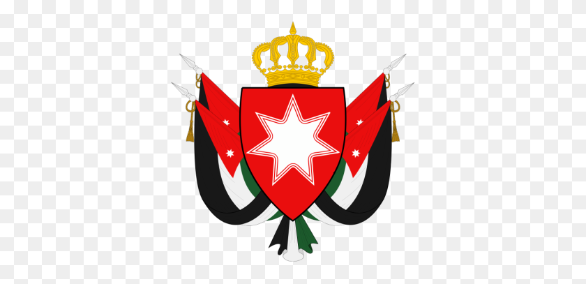 350x347 Иордания Клипарт Флаг Иордании - Иордания Клипарт