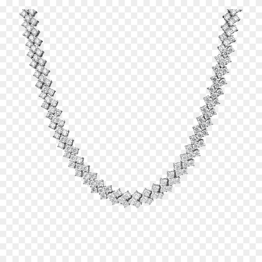 1200x1200 Josephine Diamond Chain Necklace Ciro Jewelry Black Tie - Silver Chain PNG