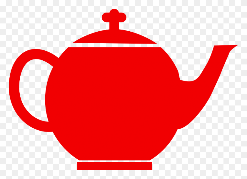 800x566 Jubilee Tea Pot Red Clipart Retro Kitchen Food Household Clip - Cooking Pot Clipart