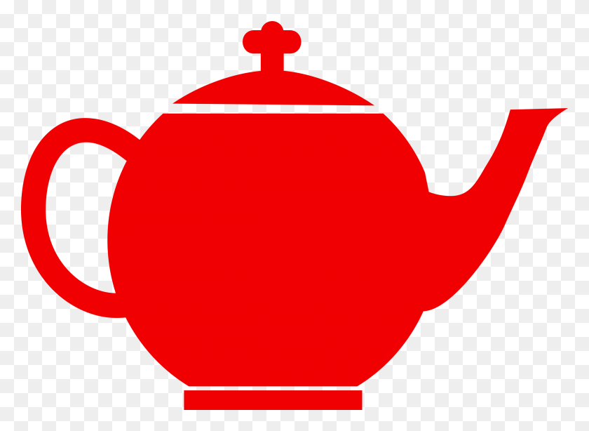 2400x1705 Jubilee Tea Pot Red Icons Png - Tea Pot PNG
