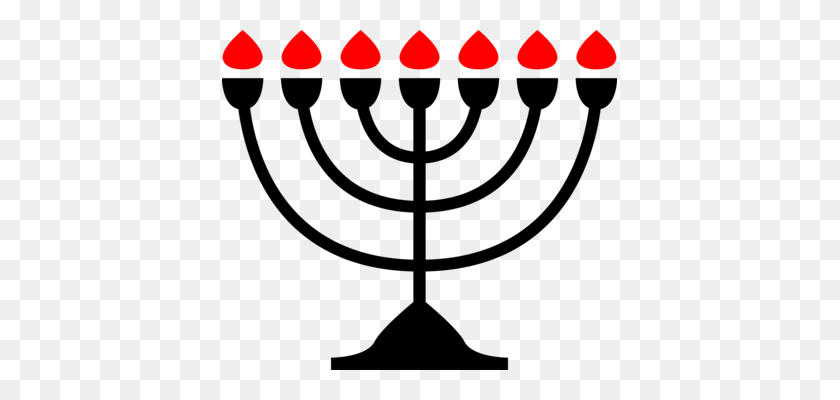 395x340 Judaism Menorah Candlestick Hanukkah Jewish Symbolism Free - Mezuzah Clipart