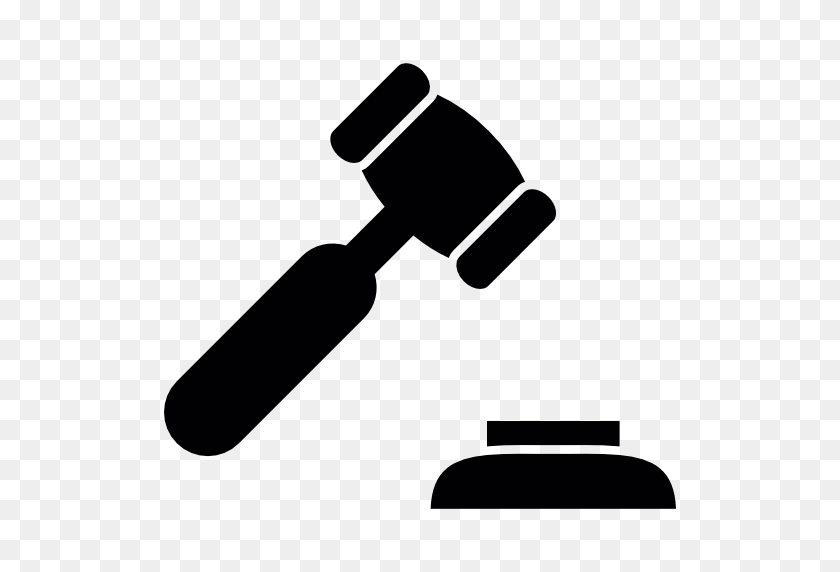 512x512 Judge, Court, Gavel, Hammers, Trial Court, Mace Icon - Judge Gavel Clipart