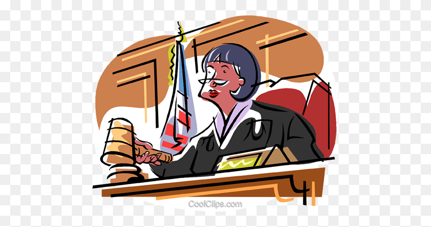 480x382 Juez Libre De Regalías Vector Clipart Ilustración - Juez Clipart