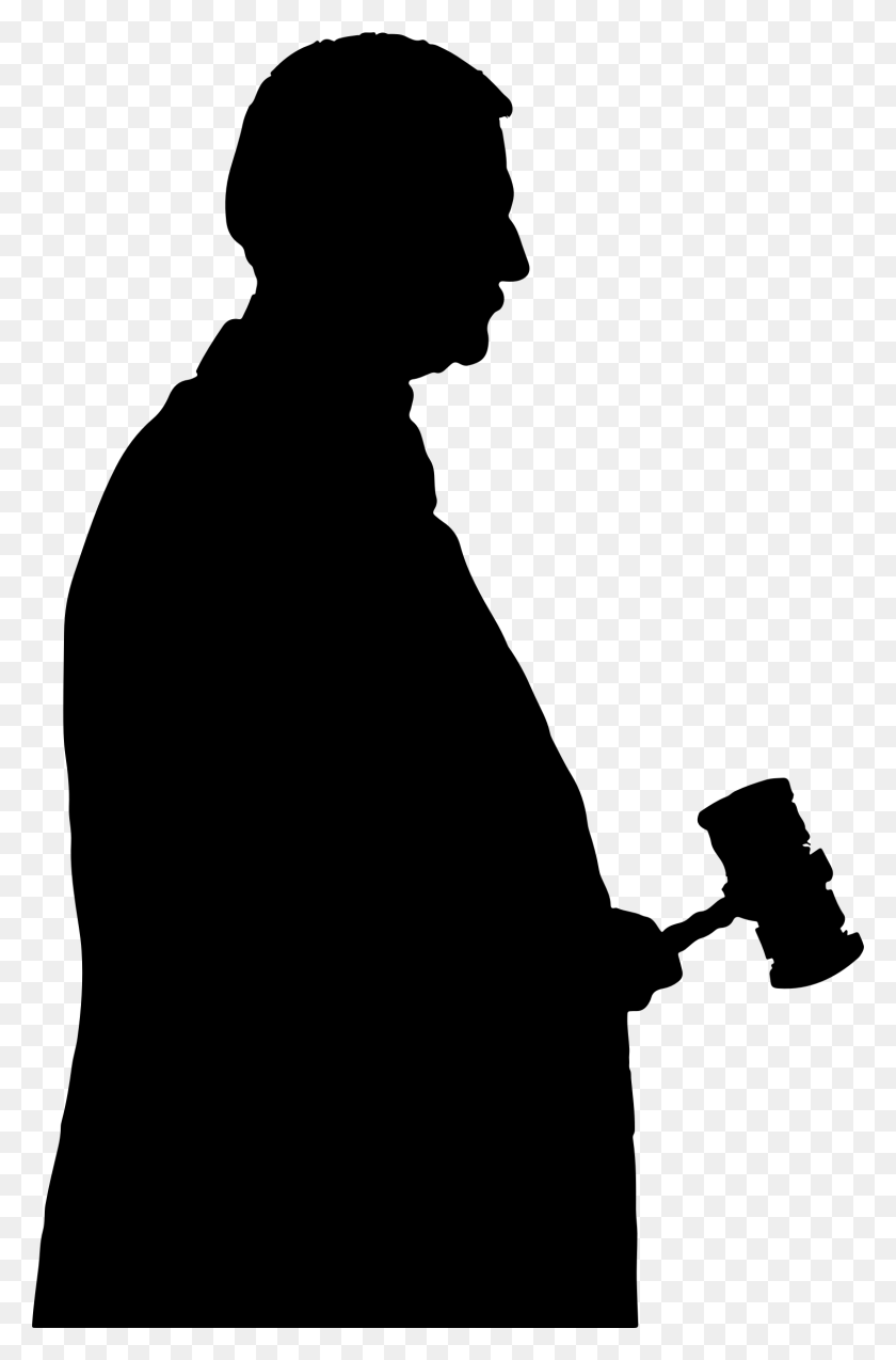 1510x2351 Judge With Gavel Silhouette Icons Png - Judge PNG