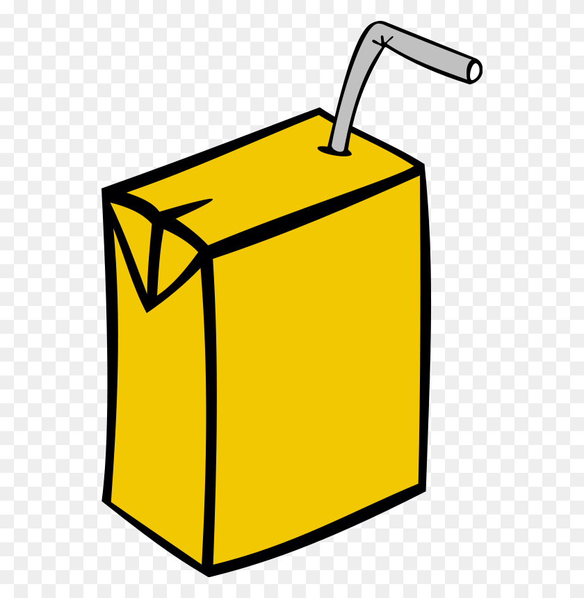 548x800 Juice Box Clip Art - Yellow Apple Clipart