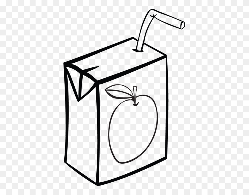 411x600 Juice Box Clip Art Apple Juice Box Clip Art From Oldcutsco - Science Black And White Clipart