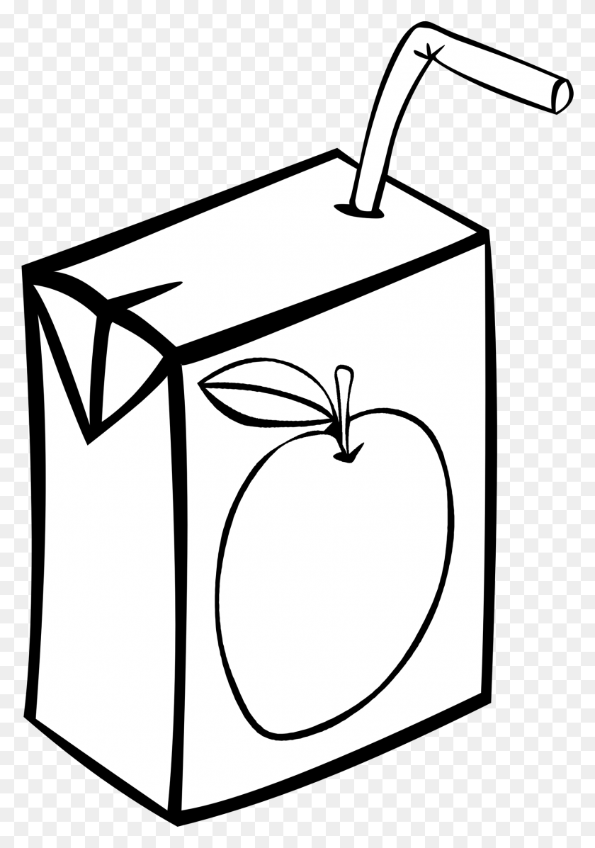 1645x2400 Juice Clipart Small Apple - Lemonade Clipart Black And White