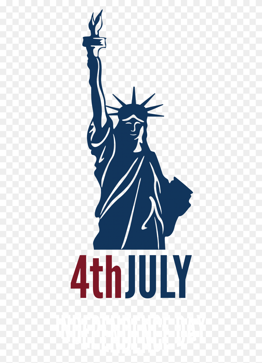 480x1103 Июльский День Независимости Со Статуей Свободы Png Изображения - Статуя Свободы Png